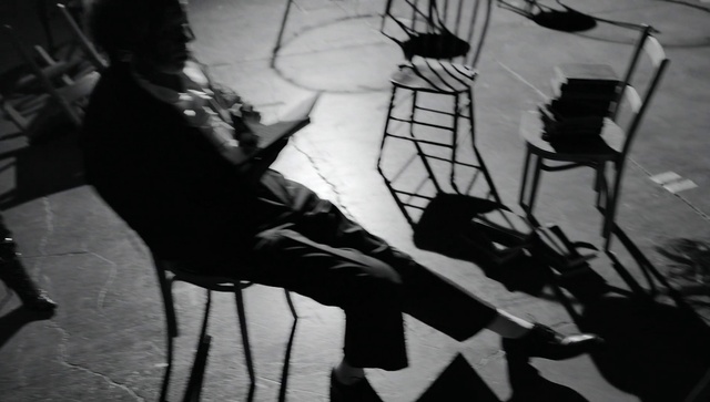 Video Reference: Chair, Black-and-white, Style, Musician, Flash photography, Art, Tints and shades, Monochrome, Monochrome photography, Darkness