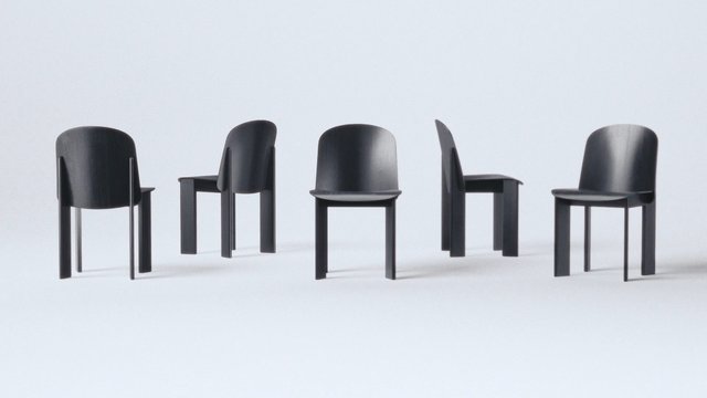 Video Reference: chairs, furniture, modern, black, minimalist, design, product, studio, row, seating, interior, render, isolated, white background
