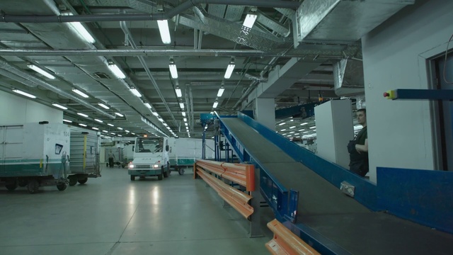 Video Reference: Vehicle, Architecture, Automotive design, Tire, Building, Engineering, Hall, Motor vehicle, Flooring, Machine