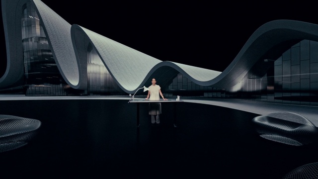 Video Reference: Automotive design, Symmetry, Space, City, Darkness, Triangle, Art, Entertainment, Graphics, Reflection