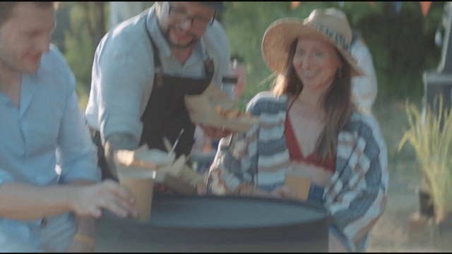 Video Reference: Fedora, Smile, Hat, Tableware, Sharing, Sun hat, Leisure, Adaptation, Recreation, Table