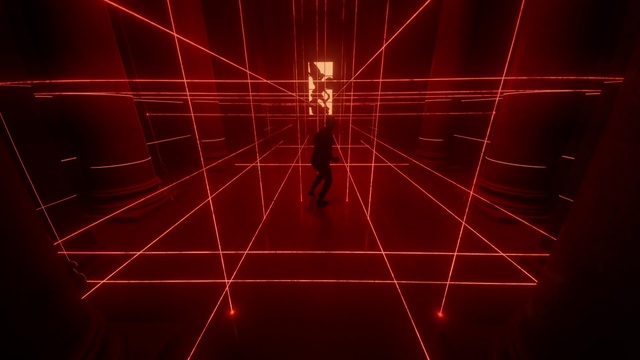 Video Reference: Orange, Line, Astronomical object, Symmetry, Triangle, Pattern, Parallel, Technology, Space, Electric blue