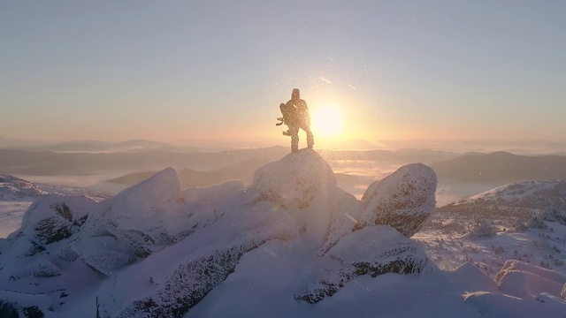 Video Reference: Sky, Mountain, Snow, Cloud, World, Slope, Sunlight, Sunrise, Atmospheric phenomenon, Sunset