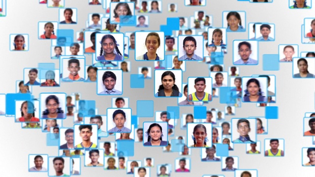 Video Reference: Photograph, Facial expression, Human, Font, Art, Happy, Electric blue, Symmetry, Event, Team