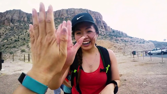 Video Reference: Smile, Sky, People on beach, Mountain, Happy, Brassiere, Gesture, People in nature, Travel, Leisure