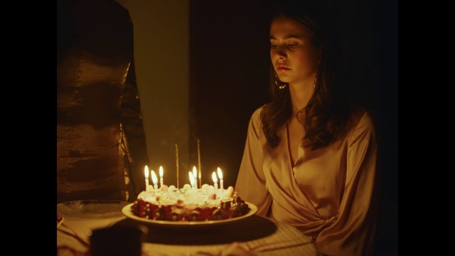 Video Reference: Candle, Food, Tableware, Flash photography, Lighting, Table, Birthday candle, Wax, Event, Birthday cake