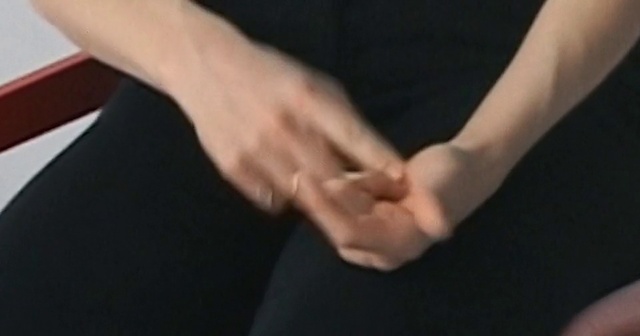 Video Reference: Hand, Suit trousers, Sleeve, Dress, Gesture, Thumb, Finger, Nail, Waist, Elbow