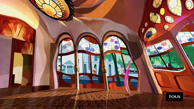 Video Reference: Property, Interior design, Art, Stained glass, Wood, Glass, Ceiling, Arch, Symmetry, Facade