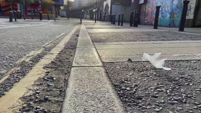 Video Reference: Road surface, Infrastructure, Asphalt, Building, Flooring, Sidewalk, Tree, City, Tints and shades, Track