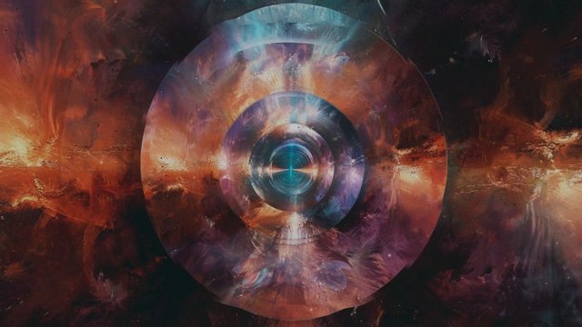 Video Reference: abstract, cosmic, nebula, circular, concentric, glowing, space, sci-fi, artwork, colorful, surreal, futuristic, texture, digital art