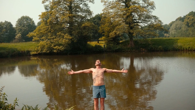 Video Reference: Water, Water resources, Sky, Plant, Leg, People in nature, Shorts, Natural landscape, Natural environment, Tree