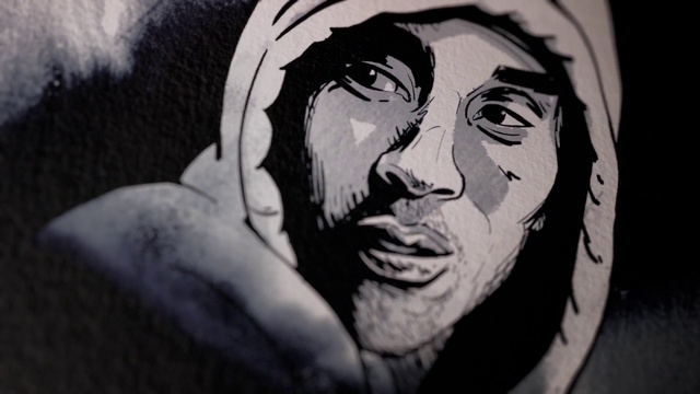 Video Reference: Eyebrow, Eyelash, Flash photography, Gesture, Style, Black-and-white, Art, Black hair, Painting, Beard