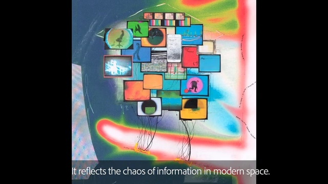 Video Reference: Rectangle, Organism, Art, Font, Painting, Gadget, Display device, Electric blue, Pattern, Urban design