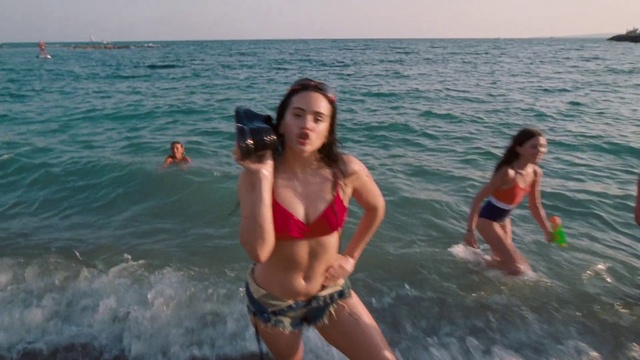 Video Reference: Water, Swimsuit top, Brassiere, Swimwear, Thigh, Swimsuit bottom, Lingerie, Underpants, Undergarment, Lingerie top