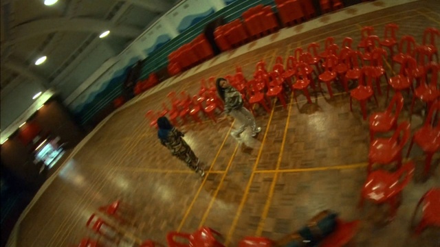 Video Reference: Field house, Leisure, Event, Sports, Rolling, Fun, Ceiling, Circle, Sports equipment, Arena