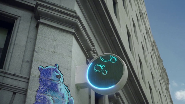 Video Reference: Window, Azure, Building, Facade, Electric blue, Art, City, Glass, Sky, Font