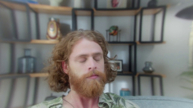 Video Reference: Forehead, Eyebrow, Beard, Jaw, Picture frame, Facial hair, Moustache, Shelf, Fun, Selfie