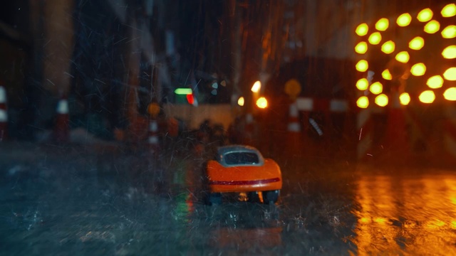 Video Reference: Water, Car, Automotive lighting, Vehicle, Tire, Motor vehicle, Orange, Lighting, Headlamp, Mode of transport