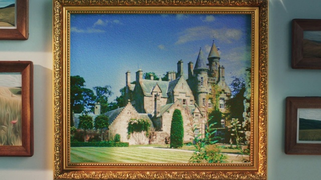 Video Reference: Picture frame, Plant, Building, Paint, Nature, Rectangle, Tree, Art, House, Wood