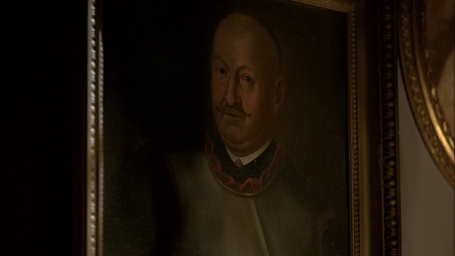 Video Reference: Brown, Picture frame, Wood, Art, Tints and shades, Painting, Visual arts, Religious item, Glass, Ceiling