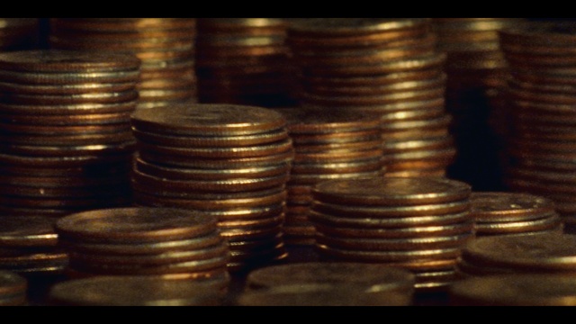 Video Reference: Coin, Treasure, Money handling, Currency, Money, Cash, Wood, Nickel, Metal, Circle