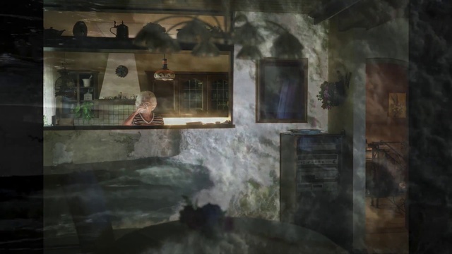 Video Reference: Window, Wood, Tints and shades, Art, House, Building, Darkness, Reflection, Visual arts, Facade