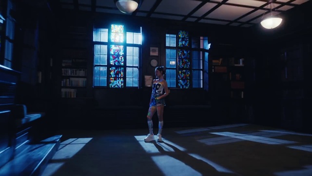 Video Reference: Blue, Window, Shorts, Flash photography, Door, Thigh, Electric blue, Darkness, Human leg, Symmetry