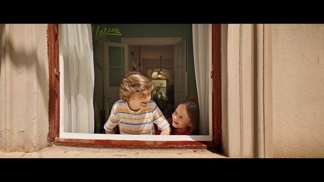 Video Reference: Window, Facial expression, Flash photography, Wood, Happy, Curtain, Toddler, Baby, Tints and shades, Fun