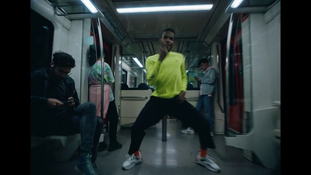Video Reference: Footwear, Shoe, Shorts, Sneakers, Public transport, Passenger, Bag, Automotive design, Sportswear, Vehicle door