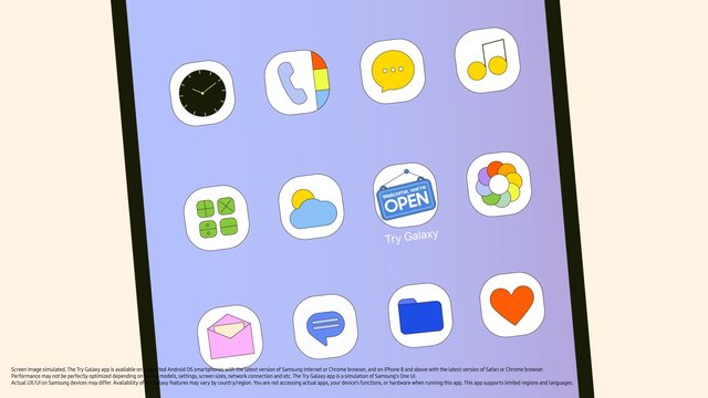 Video Reference: smartphone, app icons, home screen, mobile UI, colorful, tilted screen, clock, messages, phone, music, weather, gallery, email, folder, heart, open sign