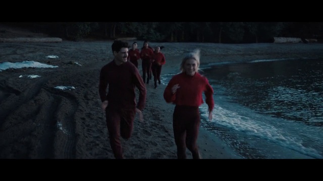 Video Reference: Water, Shorts, Flash photography, Standing, Atmospheric phenomenon, Fun, T-shirt, Midnight, Recreation, Leisure