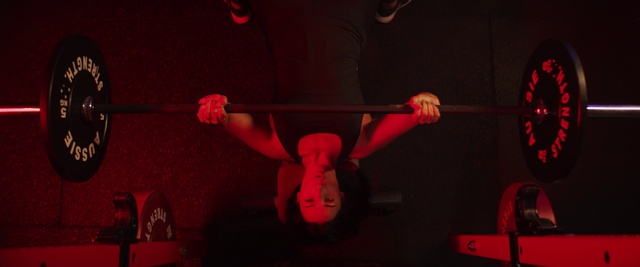 Video Reference: Muscle, Entertainment, Performing arts, Thigh, Red, Chest, Elbow, Event, Balance, Fun