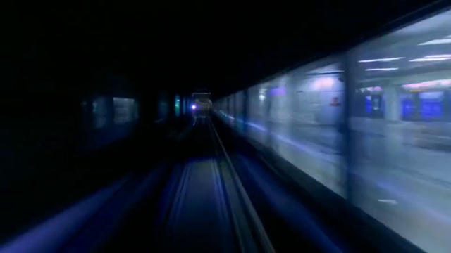 Video Reference: Train, Automotive lighting, Electricity, Rolling stock, Railway, Track, Road, Public transport, Electric blue, City