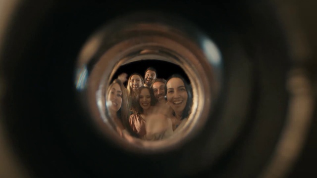 Video Reference: Smile, Flash photography, Camera lens, Mirror, Circle, Cameras & optics, Event, Automotive lighting, Darkness, Metal