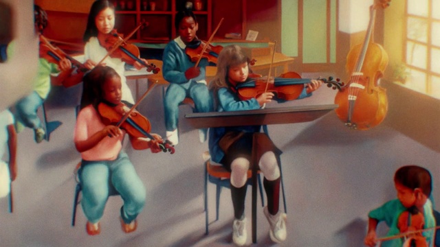 Video Reference: Musician, Musical instrument, Violin family, Fiddle, String instrument, Art, Cartoon, Folk instrument, Violone, Viola