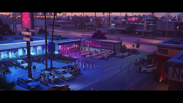 Video Reference: Building, Entertainment, Vehicle, Electricity, Display device, Magenta, Stage, City, Car, Technology