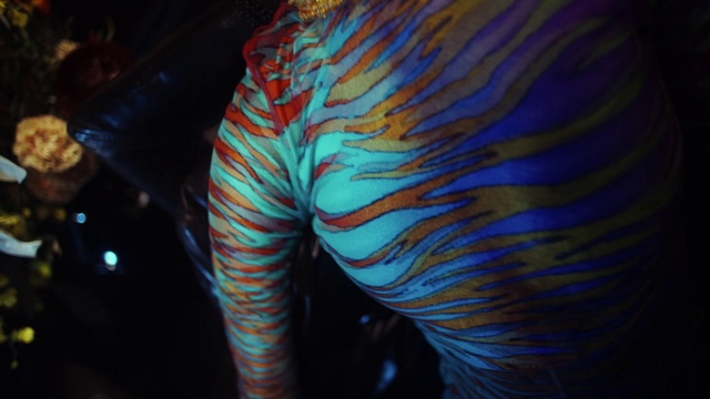 Video Reference: Water, Human body, Sleeve, Entertainment, Underwater, Performing arts, Marine biology, Electric blue, Magenta, Event