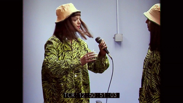 Video Reference: Microphone, Cap, Fashion, Public address system, Sleeve, Headgear, Music artist, Adaptation, Entertainment, Fun