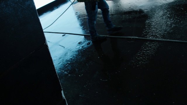 Video Reference: Water, Road surface, Asphalt, Floor, Flooring, Street light, Tints and shades, Sidewalk, Recreation, Glass