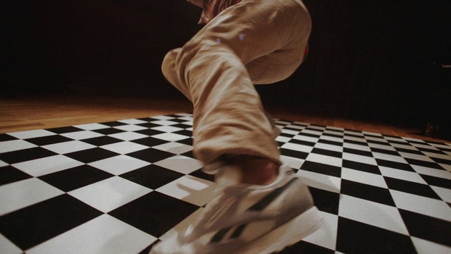 Video Reference: Lighting, Flooring, Floor, Wood, Indoor games and sports, Font, Knee, Thigh, Tints and shades, Entertainment