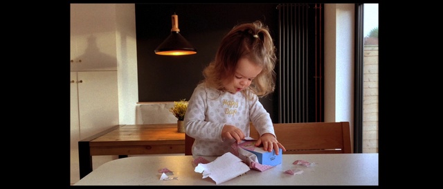 Video Reference: Table, Furniture, Dress, Office supplies, Finger, Wood, Desk, Sharing, Toddler, Writing instrument accessory