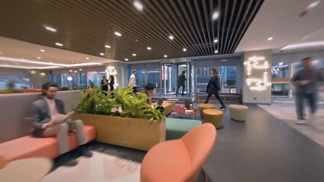 Video Reference: Plant, Building, Interior design, Architecture, Houseplant, Leisure, Real estate, Flooring, Couch, City