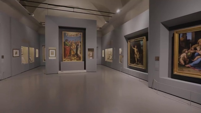 Video Reference: Picture frame, Building, Art, Hall, Flooring, Painting, Event, Wood, Ceiling, Space