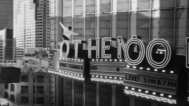 Video Reference: Building, Window, Black, Skyscraper, Black-and-white, Style, Font, City, Tower block, Facade