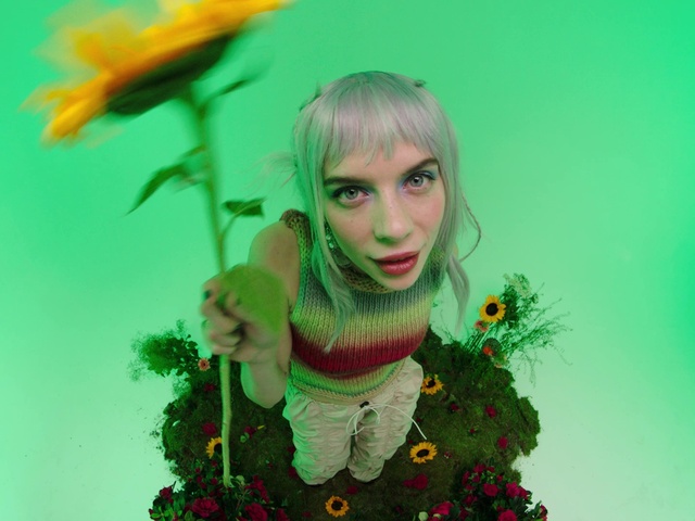 Video Reference: Hair, Facial expression, Green, Vertebrate, People in nature, Plant, Christmas ornament, Happy, Eyelash, Organism