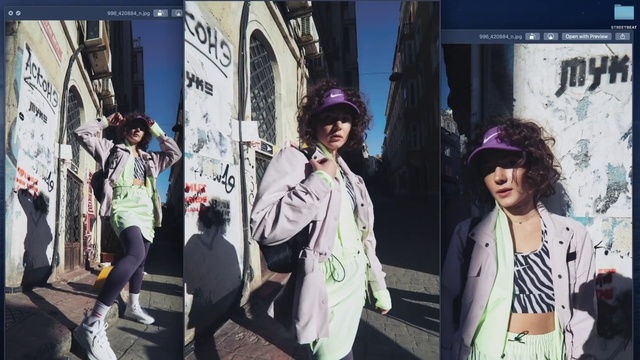 Video Reference: Street fashion, Sunglasses, Textile, Eyewear, Hat, Sun hat, Headgear, Goggles, Road, Fashion design