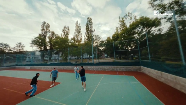 Video Reference: Cloud, Sky, Sports equipment, Active shorts, Net sports, Tennis court, Field house, Player, Racquet sport, Tree