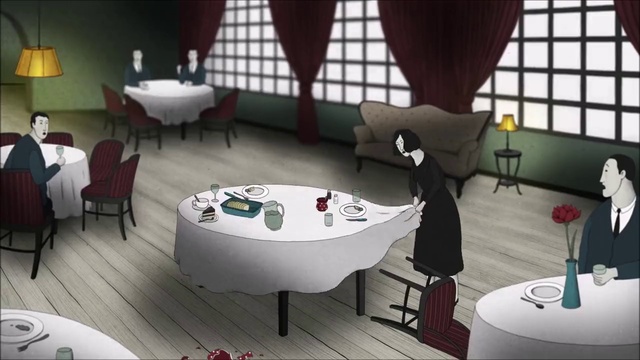 Video Reference: Table, Furniture, Property, White, Black, Fashion, Window, Interior design, Flooring, Floor