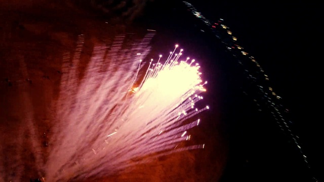 Video Reference: Water, Fireworks, Automotive lighting, Tree, Heat, Gas, Recreation, Holiday, Event, Midnight