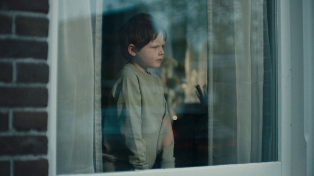 Video Reference: Window, Standing, Sleeve, Tints and shades, Glass, Reflection, Street fashion, Child, Toddler, Room